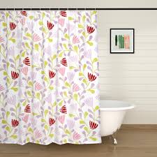 Mekong White Printed Shower Curtain