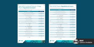 Aqa Gcse Physics Equations Display