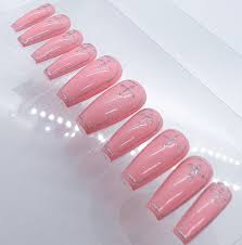 Pink Nails Pink Coffin Nails