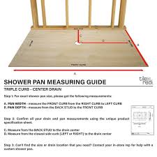 Triple Threshold Shower Base