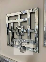 Stunning Geometric Mirror Wall Art 40cm