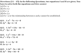 Quadratic Equation Questions For Sbi Po