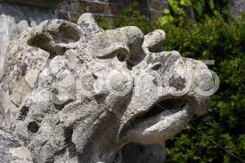 Stonework Sculpture Of A Griffin In An