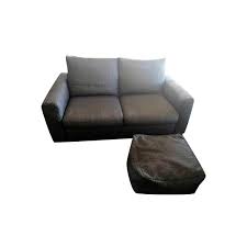 2 Seater Sofa With Fabric Pouf Divani