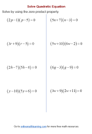 Solve Quadratic Equation By Factoring