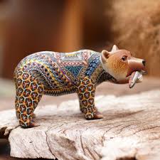 Colorful Polymer Clay Bear Sculpture 6