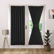 Black French Door Curtains Privacy