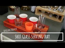 Wooden Shot Glass Serving Tray Scrap