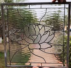 Leaded Stained Glass Lotus Flower