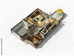 3d Rendering Of A Furnished Residential