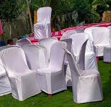 Lycra White Plain Wedding Chair Covers 200