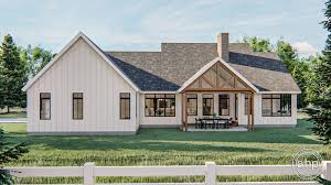 1 Story Modern Farmhouse Plan With Open