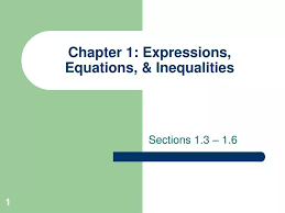 Ppt Chapter 1 Expressions Equations