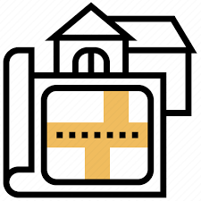 Blueprint Home House Map Plan Icon