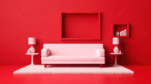 Red Monochrome 3d Icon Of A Miniature