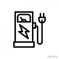 Electric Car Charging Station Vector