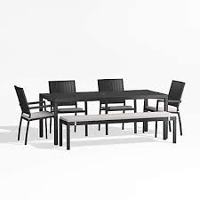 Black Rectangular Outdoor Dining Table