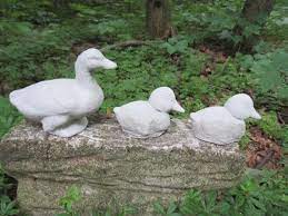 Cement Ducks Garden Statue