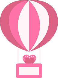 Hot Air Balloon Icon In Pink Color