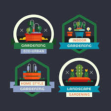 Free Vector Gardening Labels Template