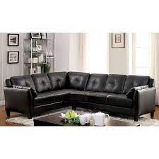 Faux Leather L Shaped Sectional