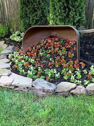 Diy Tipped Wheelbarrow Planter The