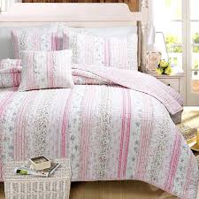 Pink Cotton King Quilt Bedding Set
