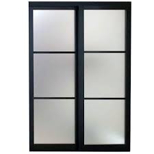 Contractors Wardrobe 48 In X 81 In Eclipse 3 Lite Bronze Aluminum Frame Mystique Glass Interior Sliding Closet Door