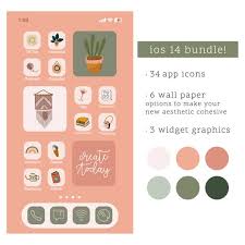 Ios 14 Iphone Icon Bundle Trendy Crafty