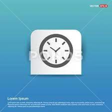 Wall Clock Icon Blue Sticker On