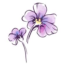 Delicate Watercolor Nature Flowers Icon