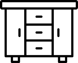 Cupboard Drawers Furniture Icon Stock