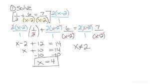 How To Solve Rational Equations With