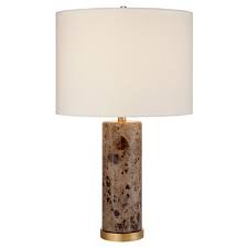 Brown Marble Base Table Lamp Tall