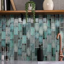 Raindrop Green Glass Gloss Mosaic