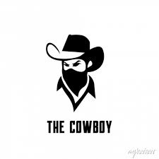 Cowboy Bandit Head Logo Icon Design