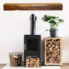 handmade fireplace stove beams