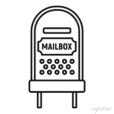 Old Mailbox Icon Outline Old Mailbox