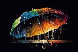 Umbrella Watercolor Vector Ilration