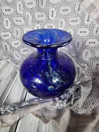 Vintage Phoenician Glass Cobalt Blue