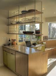 Ikea Open Shelf Kitchen Midcentury With