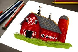 How To Draw A Barn Create A