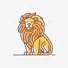 Lion Ilration In Bright Yellow
