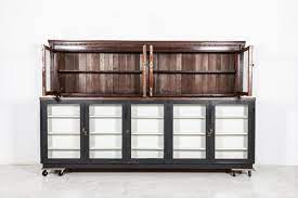 Glazed Apothecary Wall Cabinet