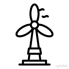Wind Turbine Icon Outline Wind Turbine