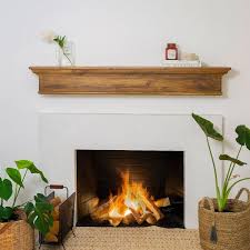 60 In W Floating Vintage Wood Fireplace Mantel Cap Wall Shelf Beam Ea