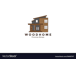 Home Modern Wood Architect Logo Design