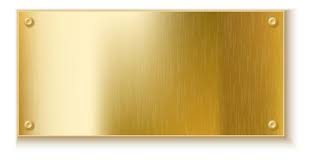 Golden Wall Panel Realistic Shiny Name