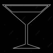 Iconic Martini Glass Against A White