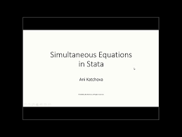 Simultaneous Equations In Stata